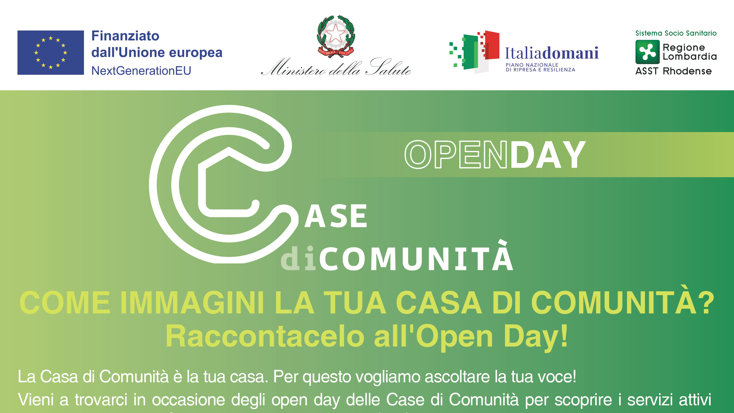 OPEN DAY CASE DI COMUNITÀ